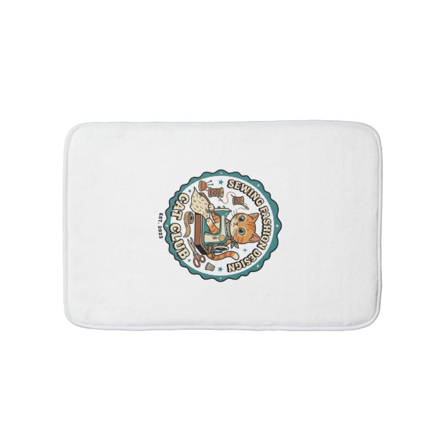 Tapis De Bain Conception de mode de couture Chat Cadeau pour ama (Devant)