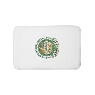 Tapis De Bain Conception de T-shirt de chat irlandais chanceux d