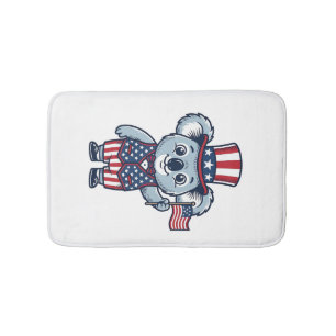 Tapis De Bain Conception de t-shirt vintage vecteur koala patrio