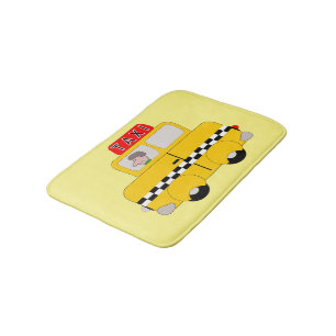 Tapis De Bain Conception de taxi jaune