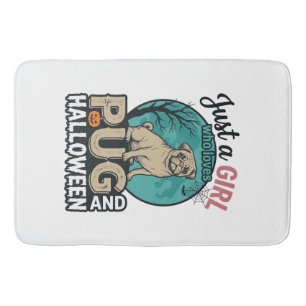 Tapis De Bain Conception de vecteur vintage de fille de Hallowee