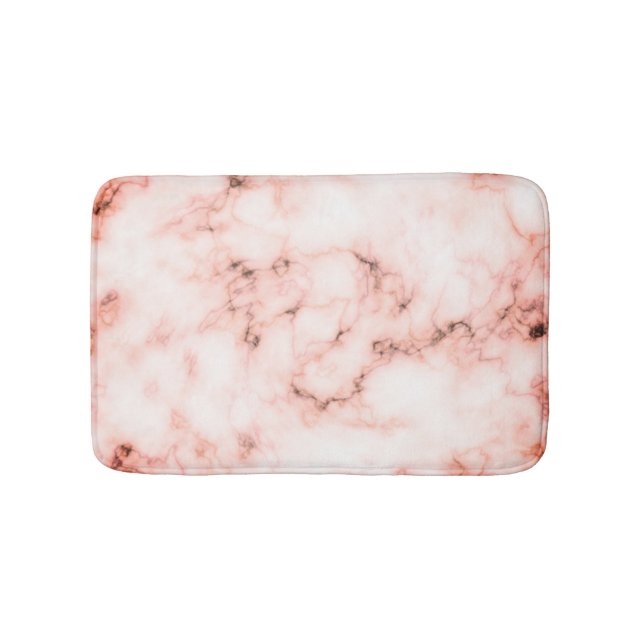 Tapis De Bain Conception en pierre de marbre rose et blanche à (Devant)