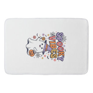 Tapis De Bain Conception Halloween Rétro Fantôme Mignon Vibes So