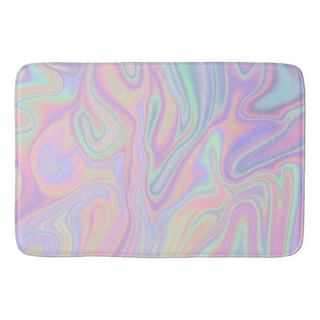 Tapis De Bain Conception iridescente liquide abstraite de (Devant)