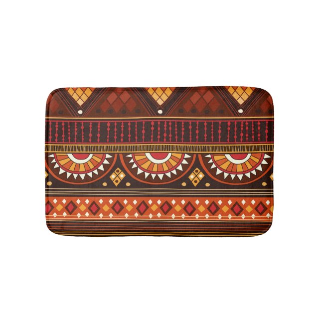 Tapis De Bain Conception Tribal sans soudure pour diverses utili (Devant)