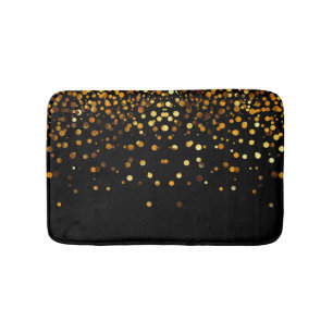 Tapis De Bain Confettis noirs faits sur commande de parties