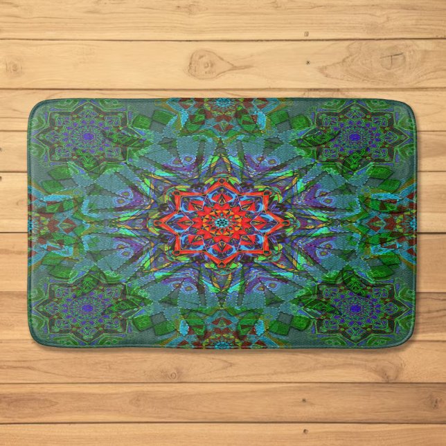 Tapis De Bain Confianza texture textile mandala (Créateur téléchargé)