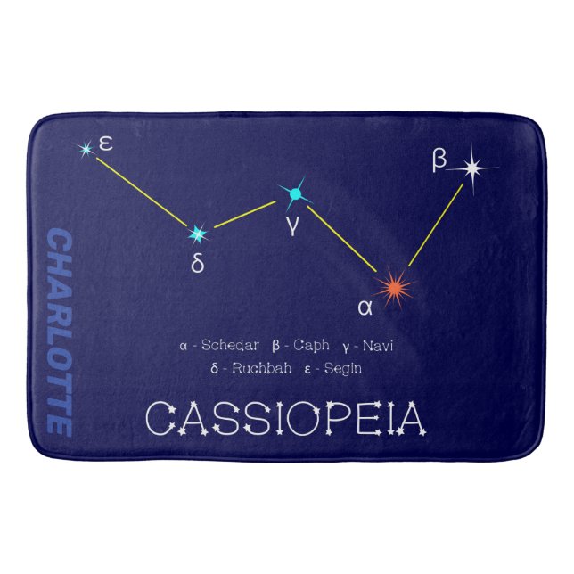 Tapis De Bain Constellation de l'hémisphère Nord Cassioipeia (Devant)