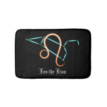 Tapis de bain constellation du zodiaque Lion