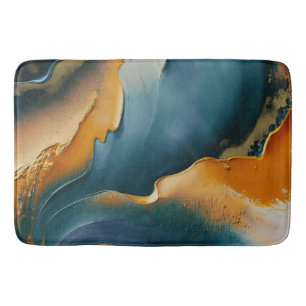 Tapis De Bain Convergence – Champs Abstraits de Mouvement et d'O