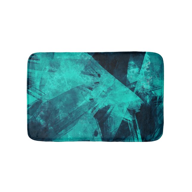 Tapis De Bain Cool Abstrait Jagged Blue Art (Devant)