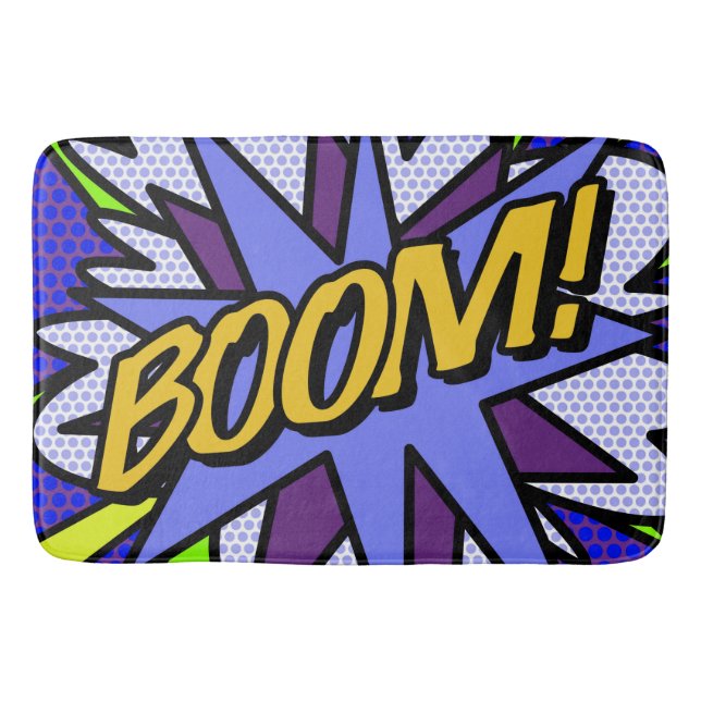 Tapis De Bain Cool amusant Comédie moderne BOOM (Devant)