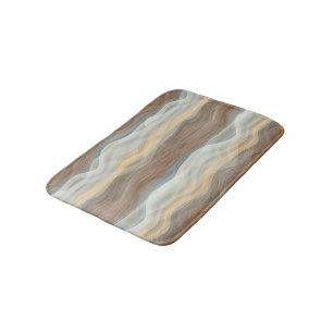 Tapis De Bain Cool Retro Abstrait Artistic Waves Motif