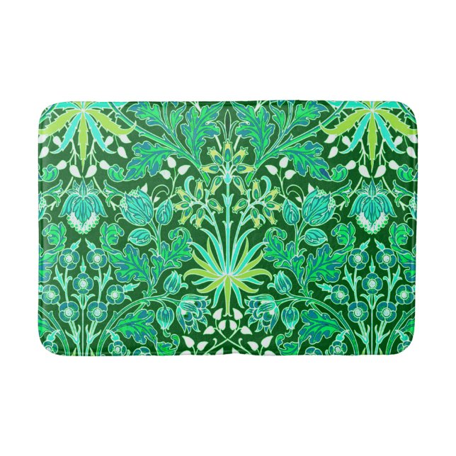 Tapis De Bain Copie de jacinthe de William Morris, vert vert (Devant)