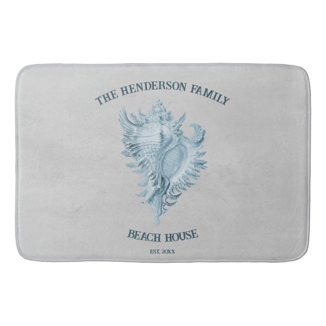 Tapis De Bain Coque conique bleu (Devant)