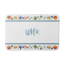 Coques et rayures Mat de bain
