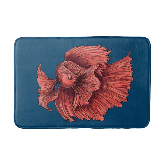 Tapis De Bain Coral Siamese combat le poisson (Devant)
