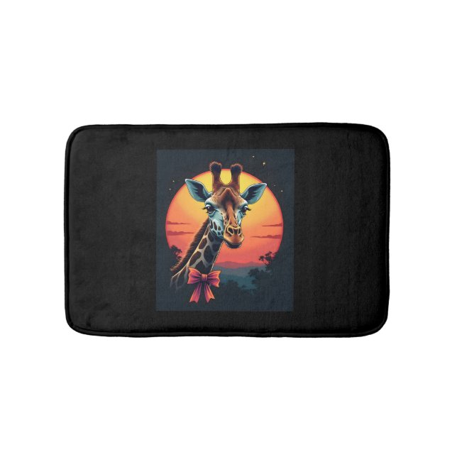 Tapis De Bain Cou de girafe comme un Rollercoaster Run Funny Ret (Devant)