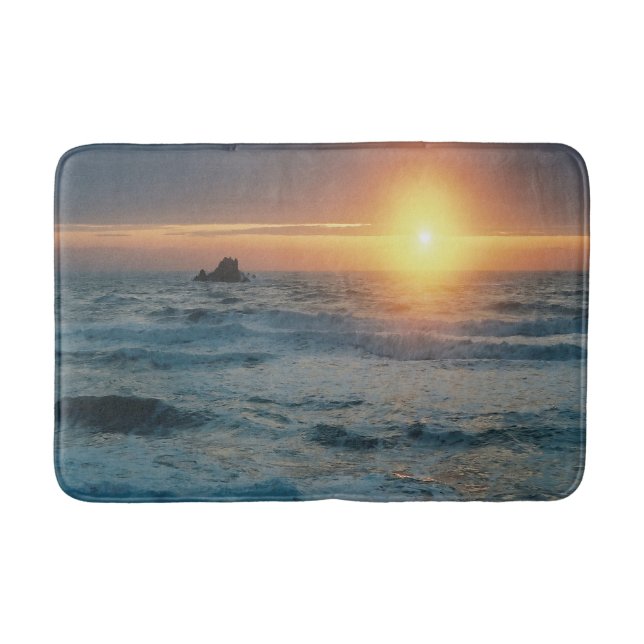 Tapis De Bain Coucher de soleil et paysage marin....... (Devant)