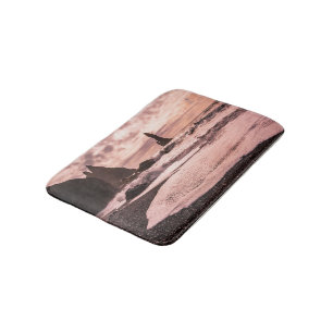 Tapis De Bain Coucher de soleil sur la plage de sable noir de Re