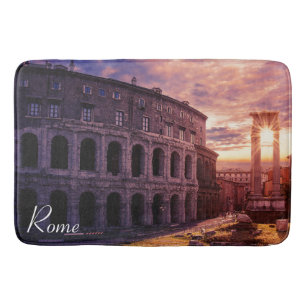Tapis De Bain Coucher de soleil sur le Colisée de Rome à Rome