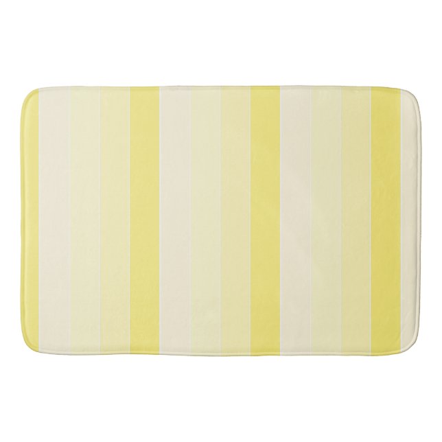 Tapis De Bain Couleur Modèle Jaune Blanc Tendance (Devant)