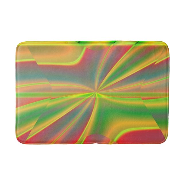 Tapis De Bain Couleur moderne Abstrait citron vert (Devant)