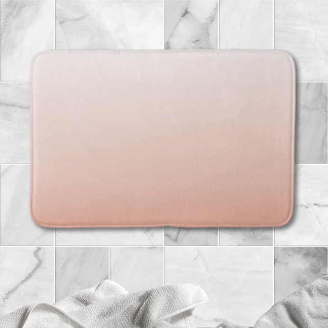 Tapis De Bain couleur pastel printanier rose pâle (spring pastel color blush peach ombre dusty pink bath mat)