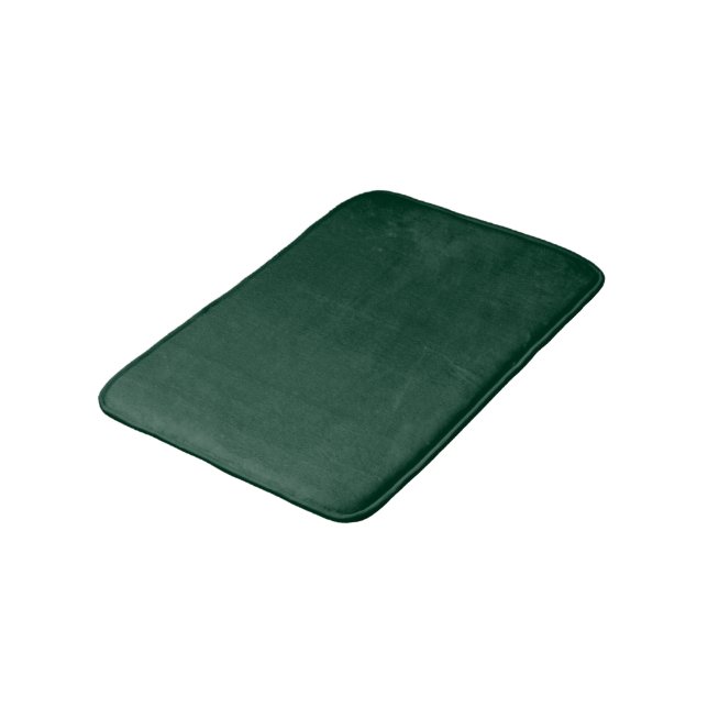 Tapis De Bain Couleur solide vert foncé (Angle)