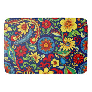 Tapis De Bain Couleurs arc-en-ciel Design de marguerite