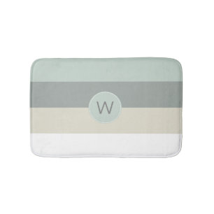 Tapis De Bain Couleurs cool Grandes minimalistes avec Monogramme