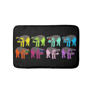Tapis De Bain Couleurs pop chinois Cochon année Zodiac Bain Mat
