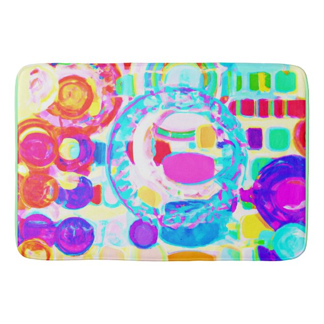 Tapis De Bain Couleurs vives Motif aléatoire (Devant)