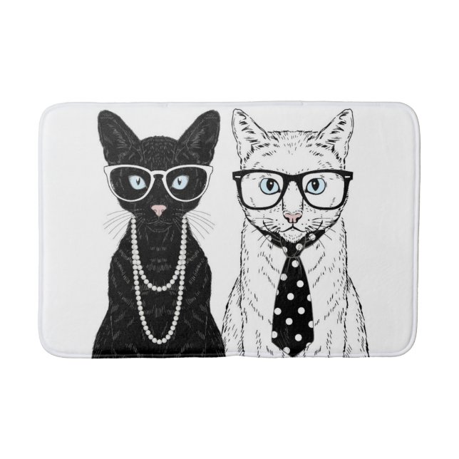 Tapis De Bain Couples de chat (Devant)