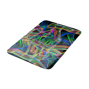 Tapis De Bain Courbes en forme de bande, relief néon coloré