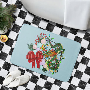 Tapis De Bain Couronne de Noël Dragon Chinois Fantastique