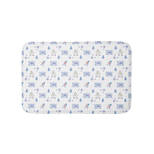 Tapis De Bain Courses hivernales - Arbre de Noël de Snowman (Devant)