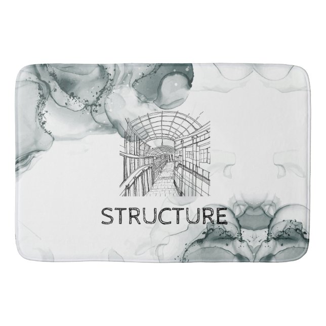 Tapis De Bain Couverture d'aquarelle teinte Leeds (Devant)