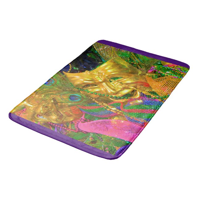 Tapis De Bain couverture de bain de mardi gras (Angle)