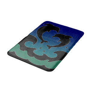 Tapis De Bain Couverture de Bath de jeu de dauphin
