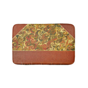 Tapis De Bain Couverture de livre ancienne, motif en spirale orn