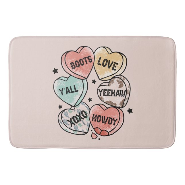 Tapis De Bain Cowboy Love - Western Hearts (Devant)