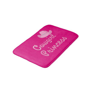 Tapis De Bain Cowgirl Princess Casquette rose Mat
