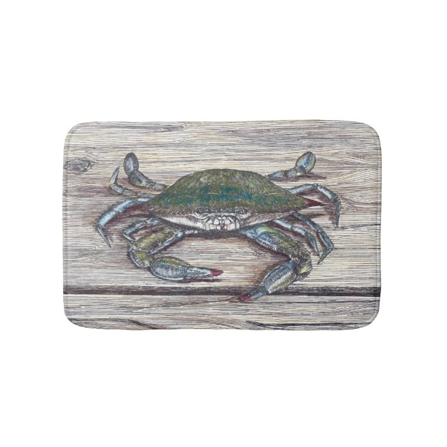 Tapis De Bain Crabe bleu à quai (Devant)