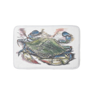 Tapis De Bain Crâne bleu Cuisine à petit bain personnalisée