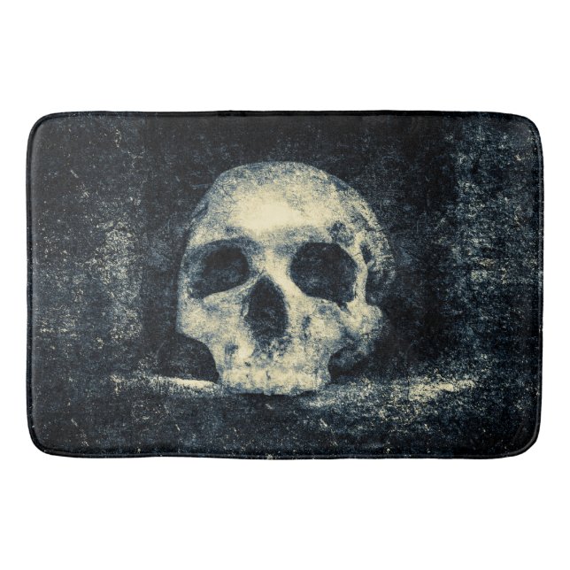 Tapis De Bain Crâne d'Halloween d'horreur (Devant)