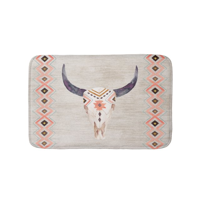 Tapis De Bain Crâne tribal de boeuf du sud-ouest (Devant)