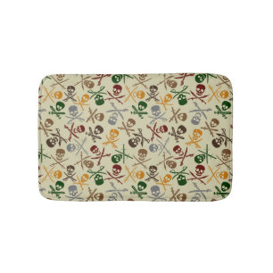 Tapis De Bain Crânes de pirate avec les épées croisées