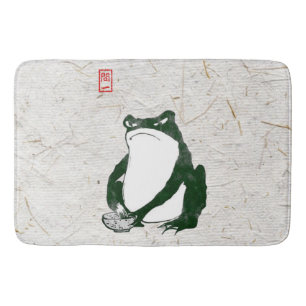 Tapis De Bain Crapaud Grenouille Japonaise Grincheux 19ème Siècl
