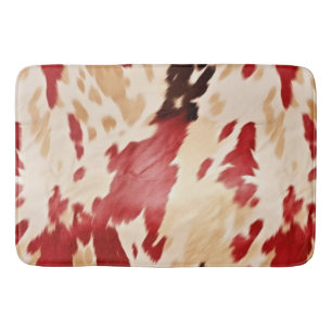 Tapis De Bain Crème blanche rouge Cowgirl occidentale